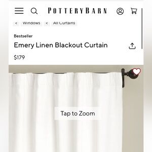 Pottery barn NIB emery blackout curtain panel (1) 66x113